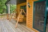 outside log home