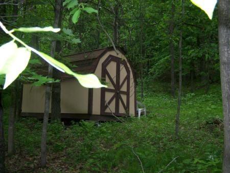land for sale with a storage shed