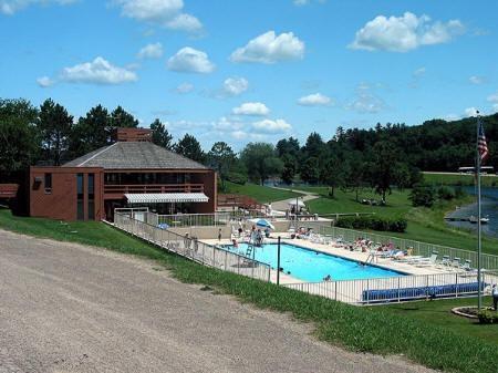 near swimming pool and campground