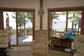 double sliding doors on the back deck