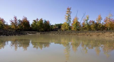 private clay lined pond