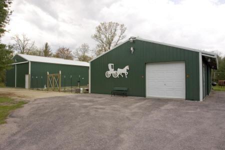 2 large pole sheds for lots of storage space