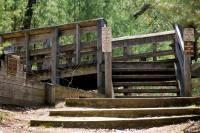 Roche-A-Cri Park stairs to the top of the mound