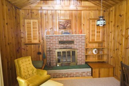 fireplace in  main house