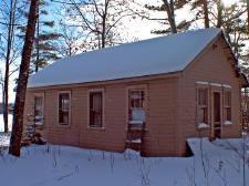 private island with cabin and bunk house
