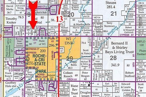 local map in central wisconsin