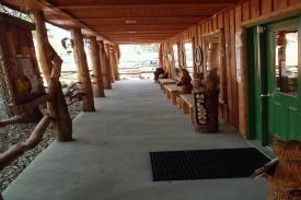 Concrete Walkway Against Building