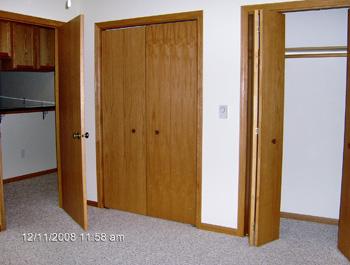 spacious bedrooms with lots of closet space