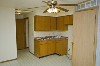Cozy Kitchen Area With Storage Space