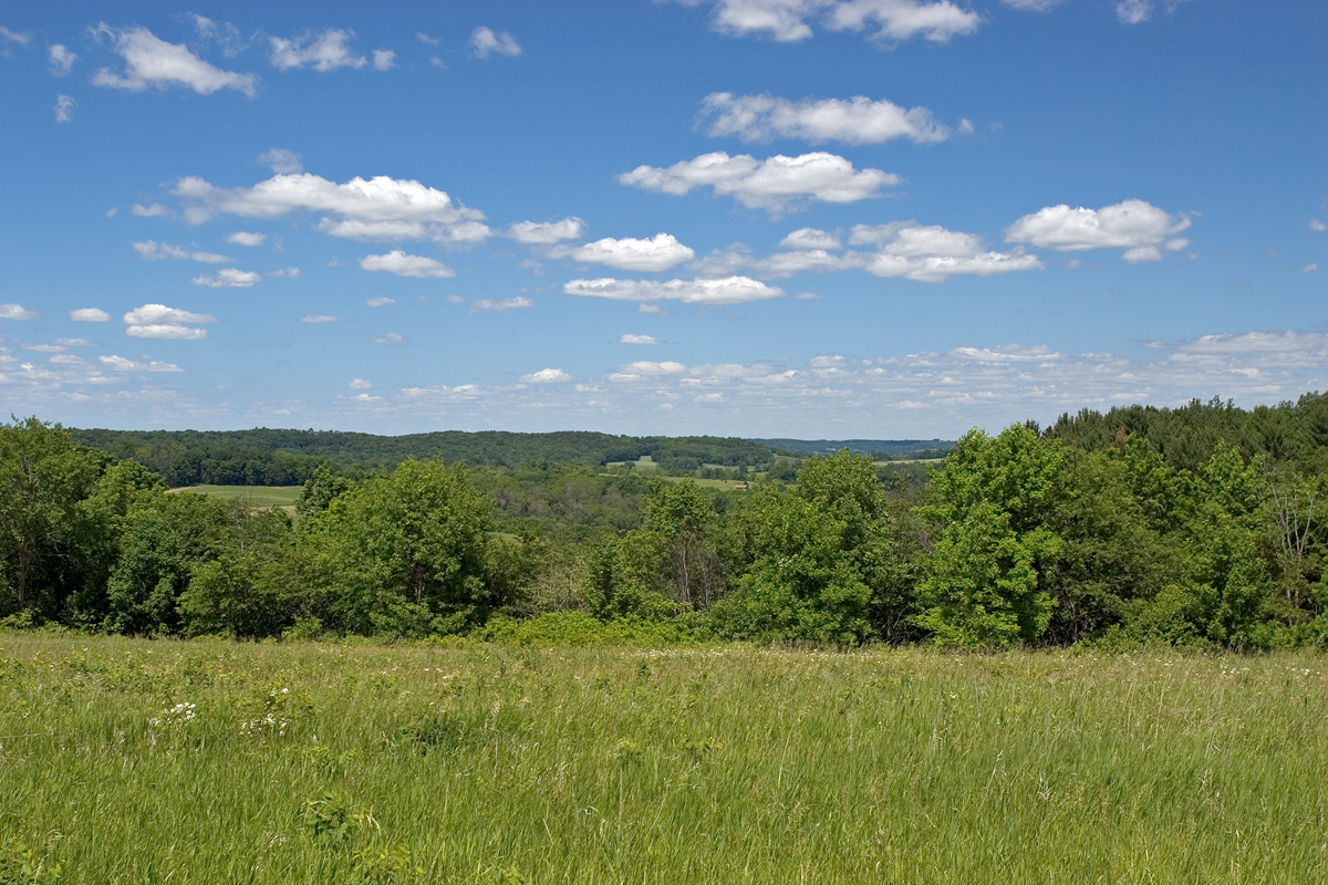 Beautiful Valley View Shot Of Dutch Hollow Lake Area